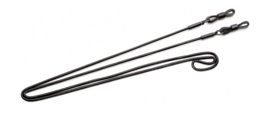 Hochwertiges CROAKIES SPEC CORD ROUND Leder - Brillenband mit Spec End in Schwarz