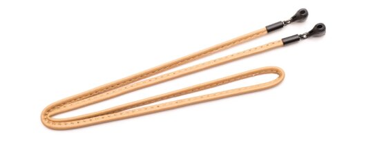 Hochwertiges CROAKIES SPEC CORD ROUND Leder - Brillenband mit Ziernaht und Tite End in Hellbraun