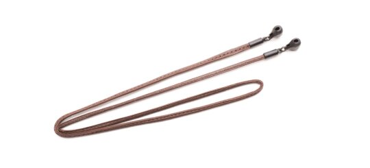 Hochwertiges CROAKIES SPEC CORD ROUND Leder - Brillenband mit Ziernaht und Tite End in Braun