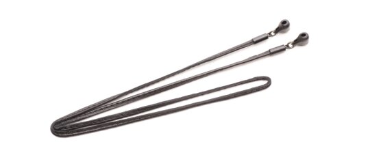 Hochwertiges CROAKIES SPEC CORD ROUND Leder - Brillenband mit Ziernaht und Tite End in Schwarz