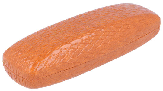 Hartschalenetui BROOKLYN mit glänzender Flechtoptik Oberfläche in Orange