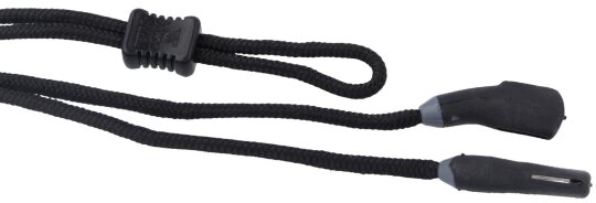 Robustes CROAKIES Brillenband / Brillenkordel / Sportband mit XL Tite-End MAX in Schwarz