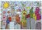Brillenputztuch aus Microfaser von FRIDOLIN "James Rizzi NY City" 12,5 x 17,5 cm