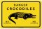 Brillenputztuch aus Microfaser von FRIDOLIN "Danger Crocodiles" 12,5 x 17,5 cm - gelb