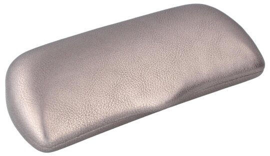 Bronzenes Hartschalen-Brillenetui Aruba Eternity aus Kunstleder mit Metallscharnier