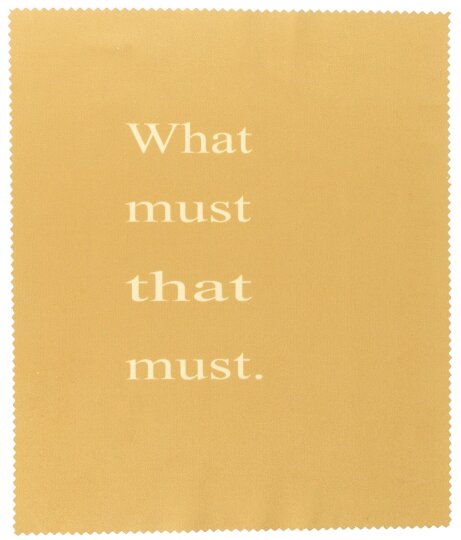 What must that must - Hochwertiges Mikrofasertuch mit witzigen "Denglisch" Spruch