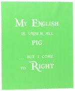 My English is under all Pig - Hochwertiges Mikrofasertuch...