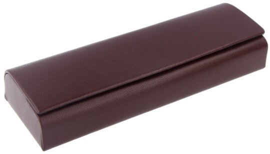 Stilvolles Leder - Brillenetui RAFAEL  aus echtem, weichen Nappaleder in Braun