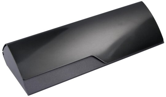 Elegantes, dreieckiges Aluminium - Brillenetui 685 - 77 in Schwarz - glänzend