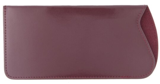 Bordeauxfarbenes Einstecketui WILLI in Groß aus Kunstleder mit Ziernaht