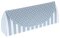 Elegantes Brillenetui ALBA mit Magnetverschluss in Grau im Streifen / Punkte Design