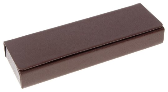 Stilvolles Brillenetui MURPHY mit Magnetverschluss im Lederlook in Rotbraun