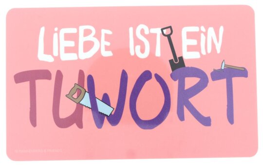Robustes Schneidebrettchen / Frühstücksbrettchen Rannenberg & Friends "Liebe ist ein Tuwort"