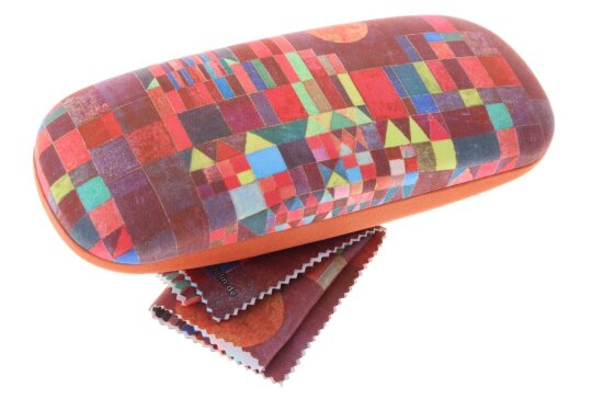 FRIDOLIN Hartschalen - Brillenetui mit Microfasertuch - Burg und Sonne von Paul Klee