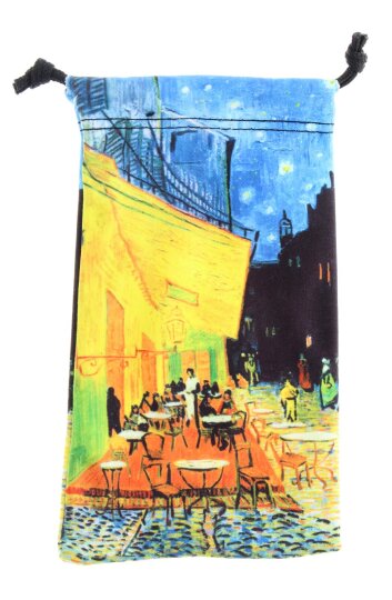 FRIDOLIN Microfaser - Beutel Vincent van Gogh "Nachtcafe" für Brillen und Zubehör