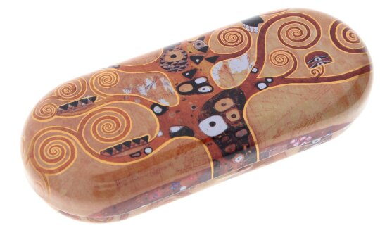 Brillenetui aus Metall Gustav Klimt -  Lebensbaum mit Kunstdruck von FRIDOLIN