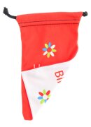 FRIDOLIN Microfaser-Beutel FLOWERS in Rot-Weiß...