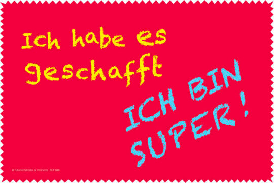 Laptoptuch / Microfasertuch von Rannenberg & Friends "Ich habe es geschafft"