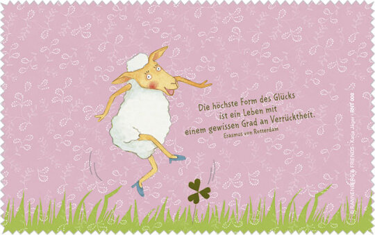 Microfasertuch / Brillenputztuch von Rannenberg & Friends "Die höchste Form des Glücks"