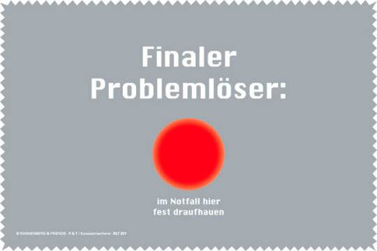 Microfasertuch / Laptoptuch von Rannenberg & Friends "Finaler Problemlöser"