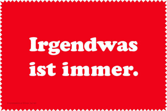 Rannenberg & Friends Microfasertuch / Laptoptuch "Irgendwas ist immer"