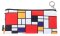FRIDOLN Brillenetui Bauhaus "Mondrian Style" mit Reißverschluss