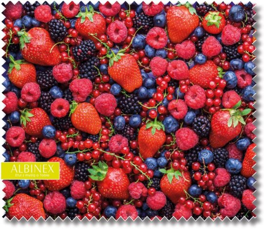 Stylisches Brillenputztuch aus Microfaser 17,5 x 1,3 cm - Beeren