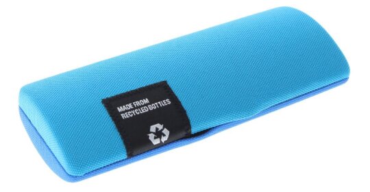 Umweltfreundliches Hartschalen-Etui AMRUM in Blau aus recycelten PET-Flaschen
