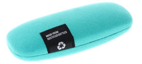 Umweltfreundliches Hartschalen-Etui KIRUNA aus hellblauem, recyceltem Filzstoff