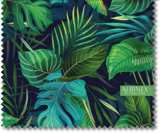 Schönes Microfasertuch 17,5 x 15,3 cm - Regenwaldblätter-Motiv