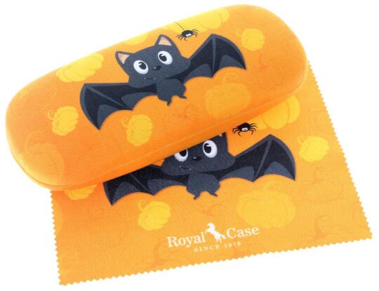 Fledermaus Hartschalenetui für Kinder mit Microfasertuch