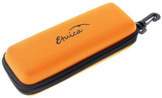 Oranges - sportliches - halbhartes Brillenetui mit Reißverschluss