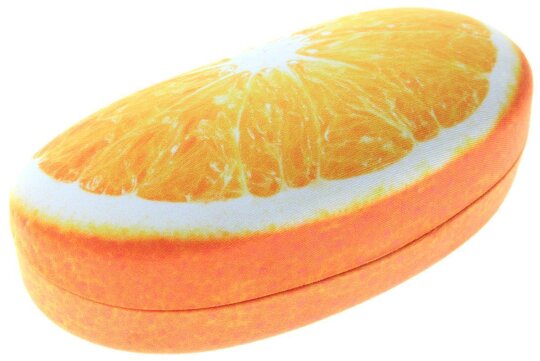 Extra großes Sonnenbrillen-Hartschalenetui mit sommerlichem Orangen-Motiv