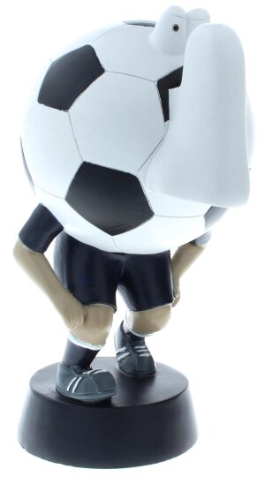 Sportlicher und robuster Brillenhalter - Spardose Fußball für echte Sportfans