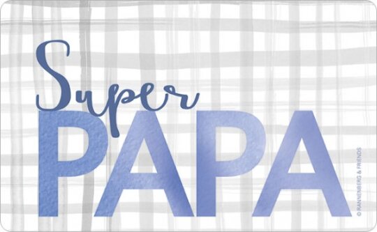 Robustes Schneidebrettchen / Frühstücksbrettchen Rannenberg & Friends "Super Papa"