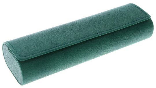 Schönes halbhartes Brillenetui "CORDOBA" in Dunkelgrün mit Magnetverschluss
