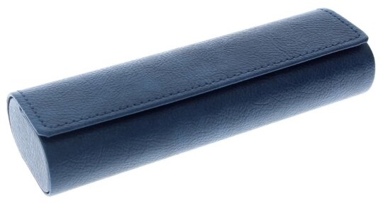 Schönes halbhartes Brillenetui "CORDOBA" in Dunkelblau mit Magnetverschluss