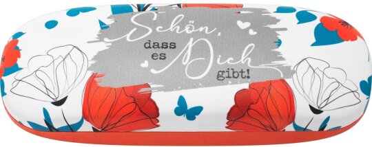 Elegantes Hartschalen - Brillenetui "Schön, dass es Dich gibt" von Sheepworld