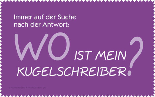 Rannenberg & Friends Microfasertuch / Brillenputztuch "Immer auf der Suche"