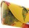 Taschen - Etui CHIARA aus Kunstleder im Blumendesign mit Magnetverschluss in Gelb