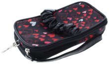 Cooles Taschen - Brillenetui HEARTS in Schwarz mit roten...