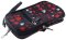 Cooles Taschen - Brillenetui HEARTS in Schwarz mit roten Herzen mit vielen Fächern