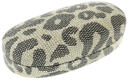 Stylisches Brillenetui Grenada Safari aus Kunstleder in Beige | Extra Groß