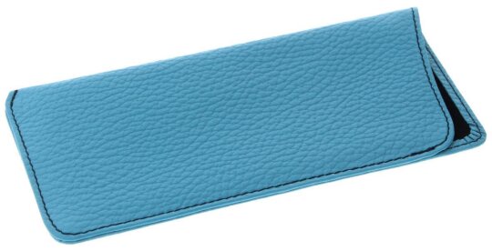 Schönes Echtleder Einstecketui "LOTTA" in der Farbe Oxygen - Türkis