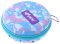 Praktisches rundes Schwimmbrillen - Etui mit Löchern für Wasserablauf in Hellblau / Pink