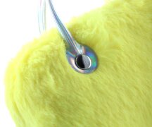 Hübsches flauschiges Brillenetui / Handtasche in Gelb