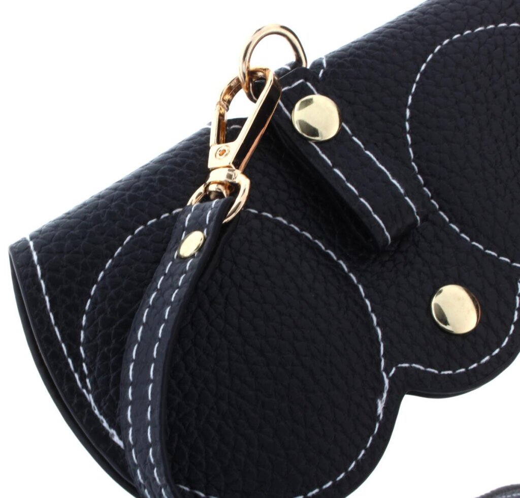 Leder Brillenetui Mit Trageband - Schlankes Case Für Sonnenbrille & Lesebrille 16,6x8cm