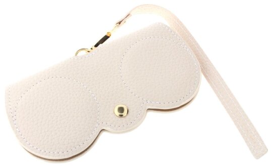 Tolles Lederoptik - Brillenetui mit schönen Highlights in Beige