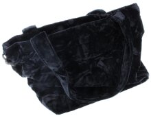 Stilvolle Handtasche mit Zugband aus schwarzem Samt