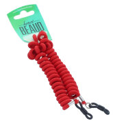 JULBO Spiralband in Rot mit Silikon Gummi - Schlaufe für Kinder